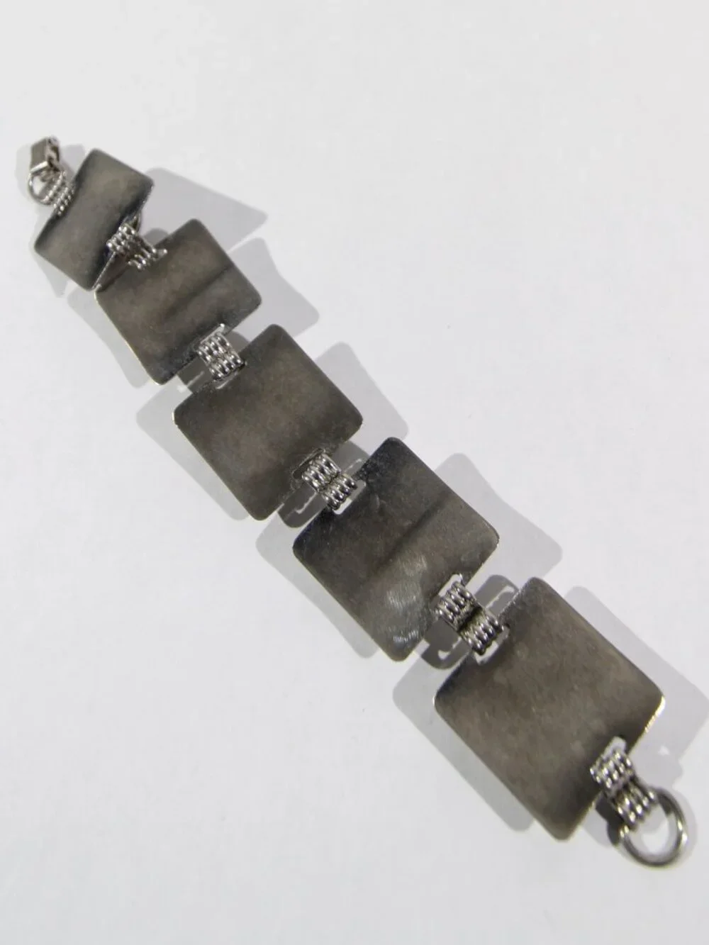 Vintage Silver Tone Tiger Eye Bracelet